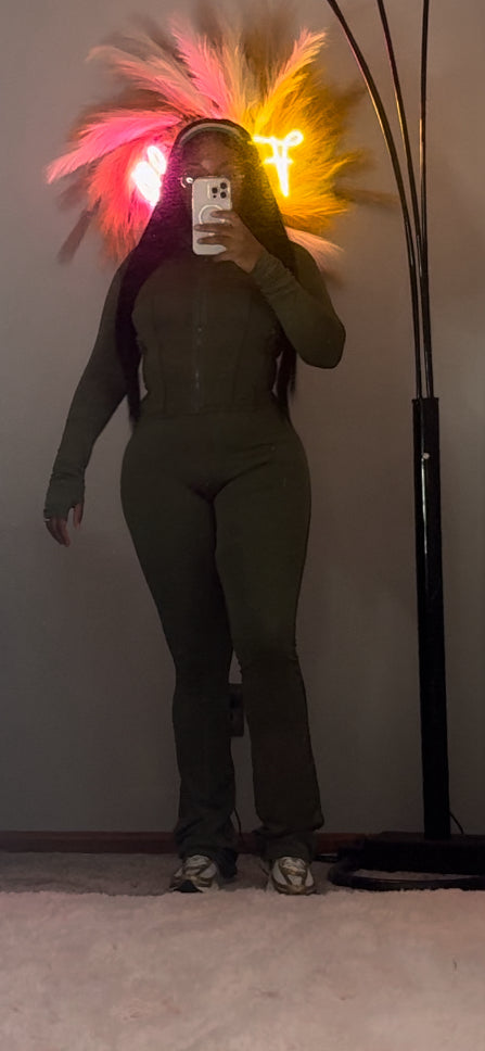 Fli Girl Flare Set (Olive green) (model seen in a small)