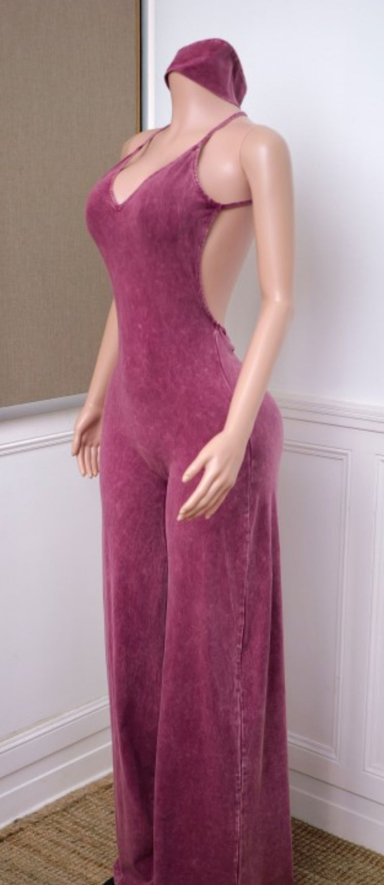 Let’s Do Brunch Jumpsuit (Burgundy)