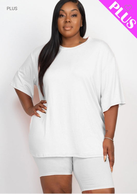 Weekend Vibes Short Set (White)