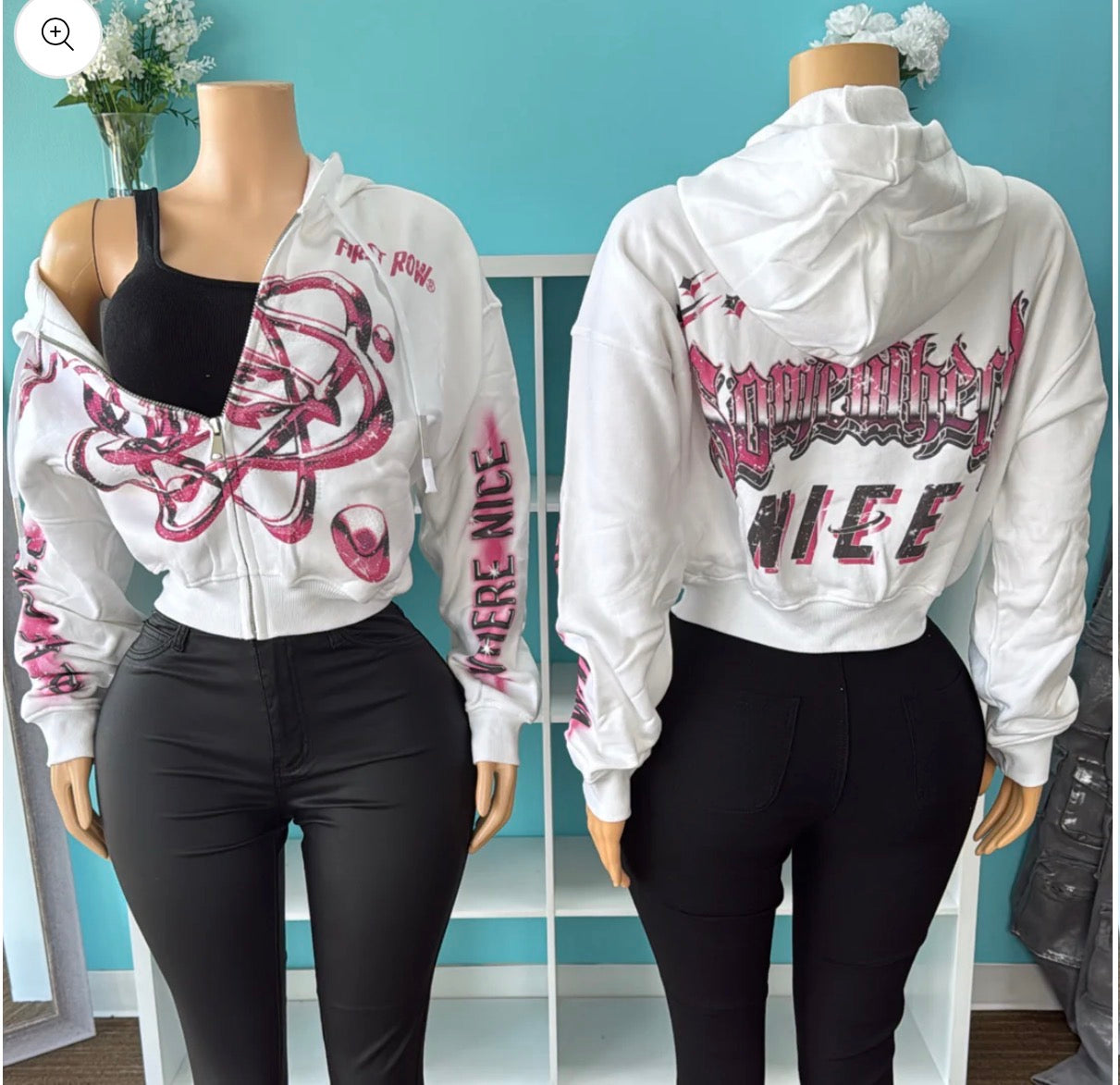 Airbrushed Studded Hoodie