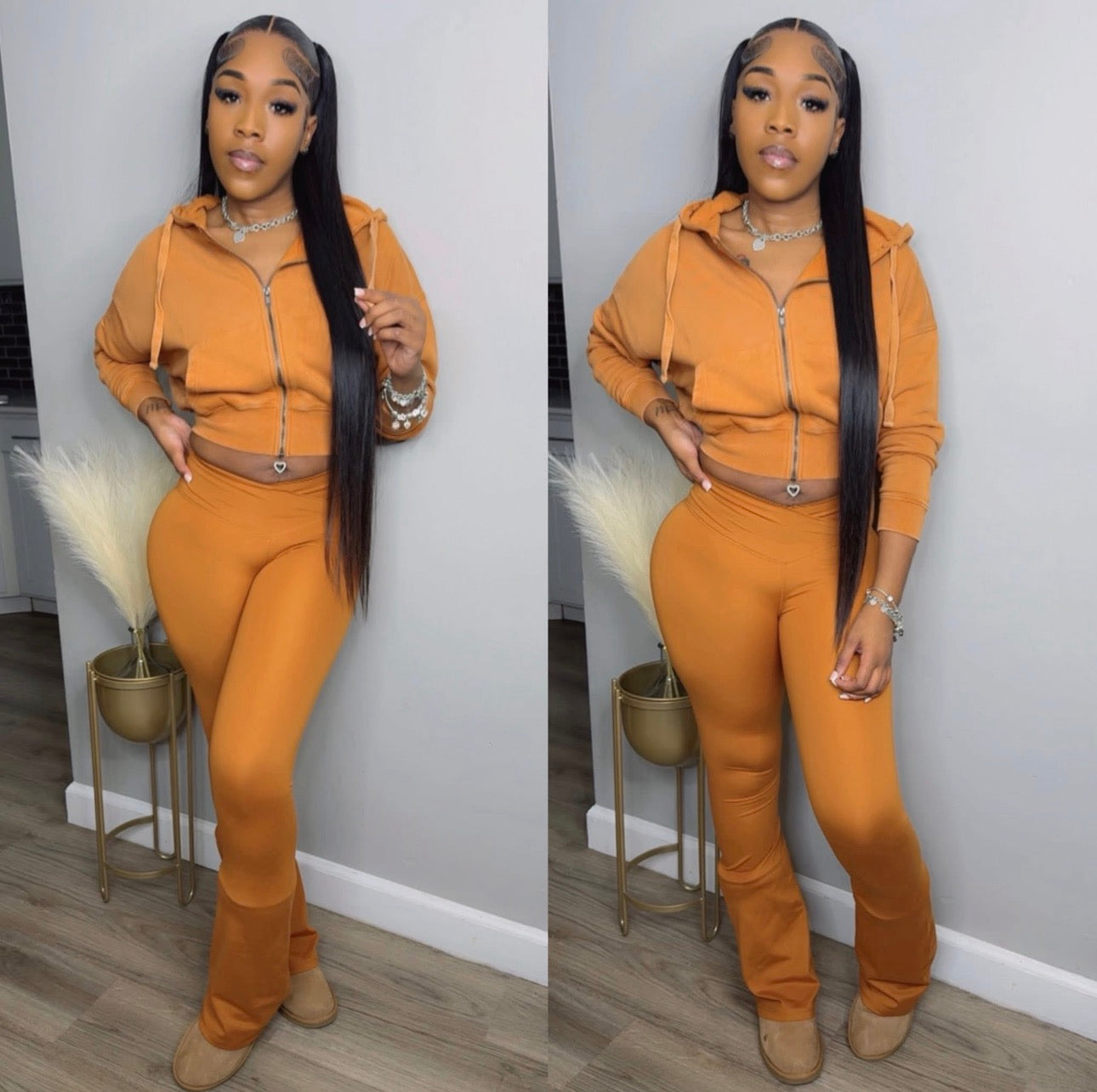 Acid Wash Hoodie Set