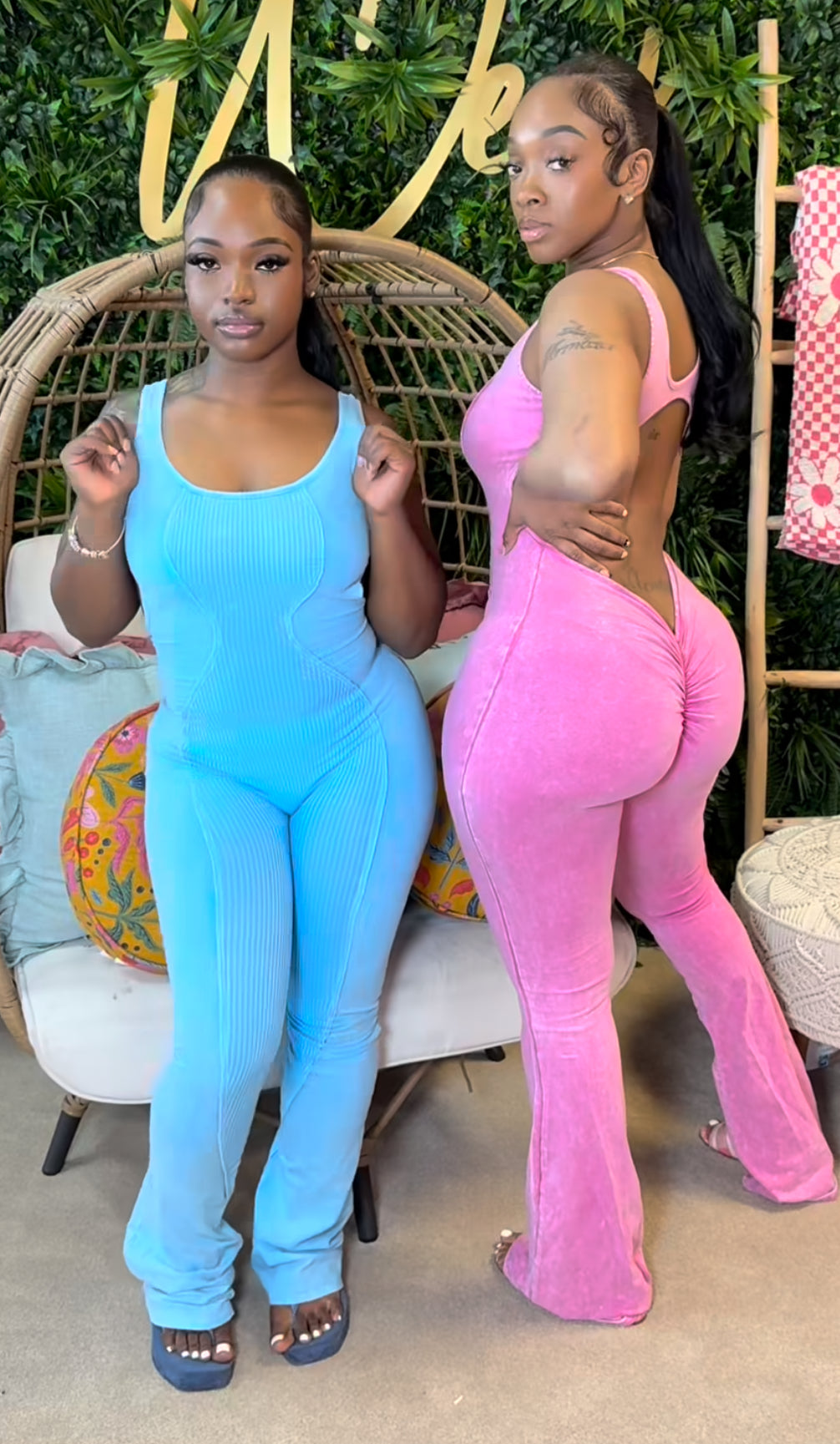 Dip It Low Jumpsuit (Pink)