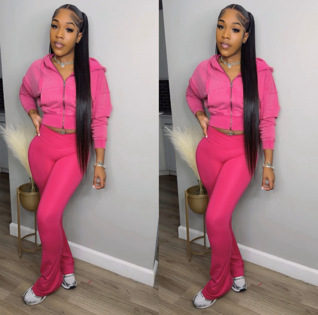 Acid Wash Hoodie Set